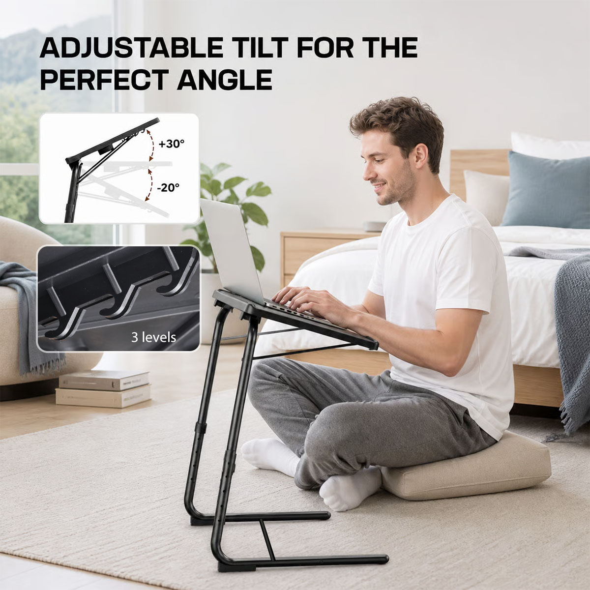 Mesa ajustable para portátil e - Tablet Lap Desk reseña y precio